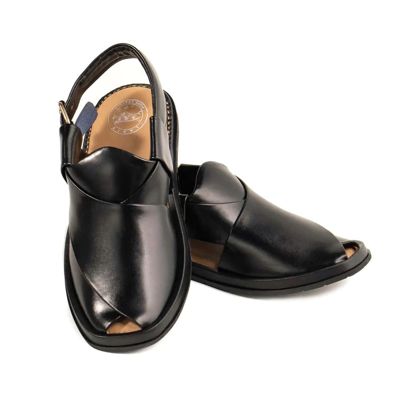 ROUND BLACK PESHAWARI Chappal