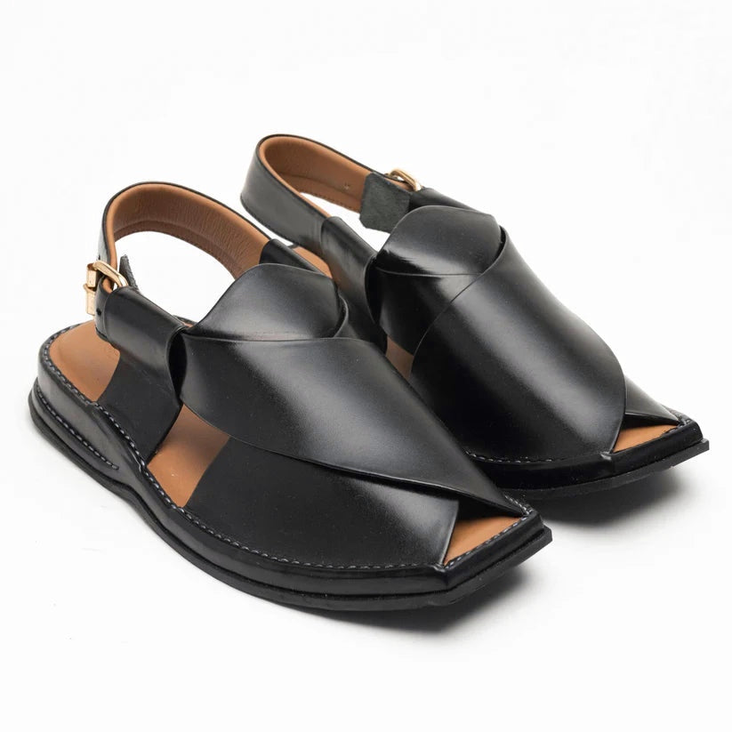 GLOSSY BLACK Zalmi Chappal(XLM-2701)