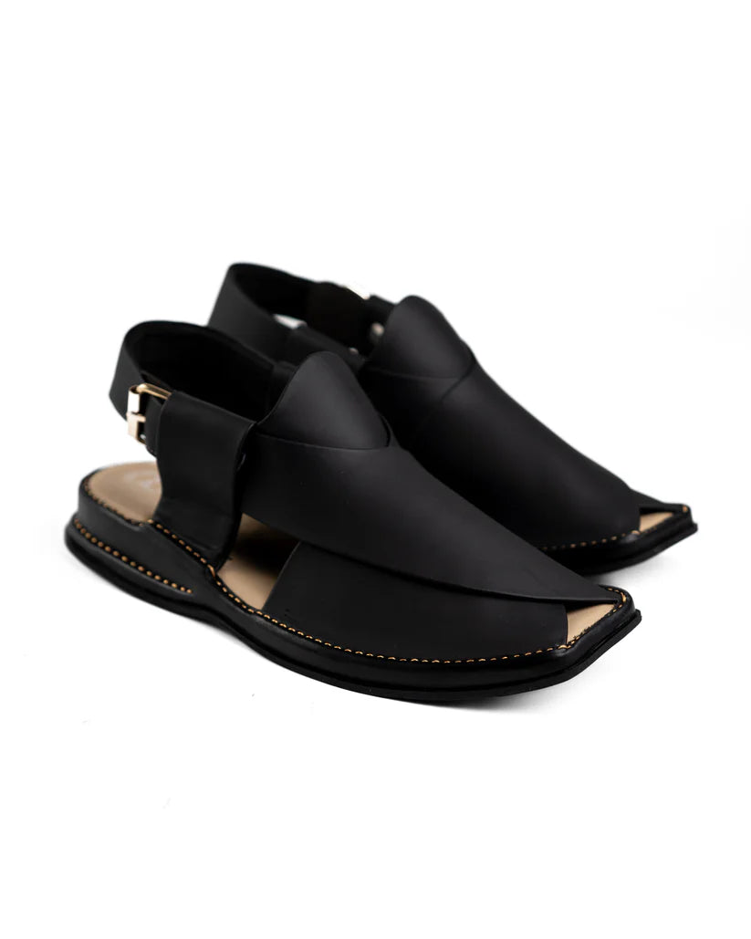 Matte Black Zalmi Chappal (ZLM-2101)