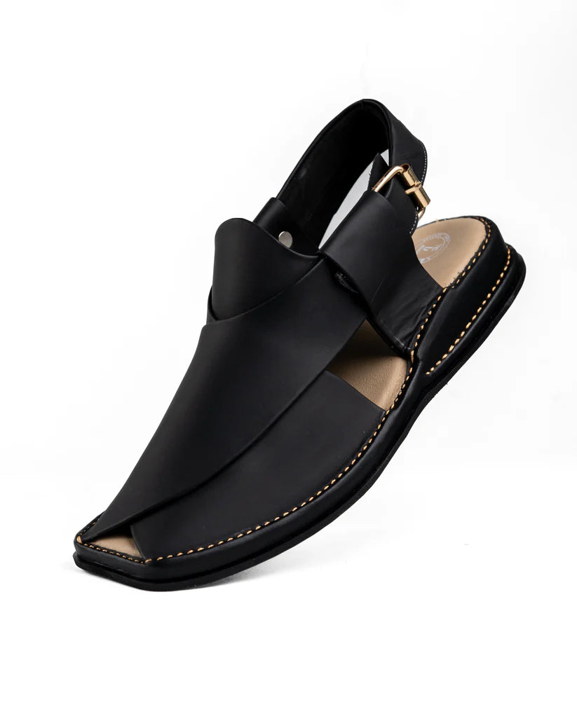 Matte Black Zalmi Chappal (ZLM-2101)